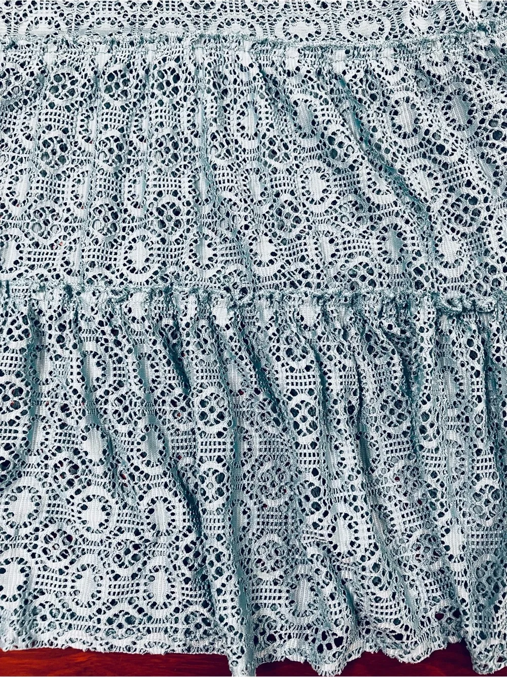 Cat & Jack Girls Sleeveless Mint Green Lacey Swimsuit Cover-Up Size L